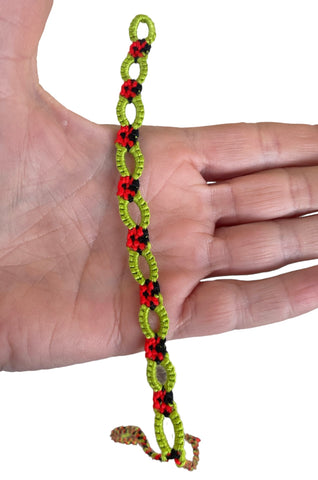 Bracciale cavigliera friendship ladybug coccinella vari colori