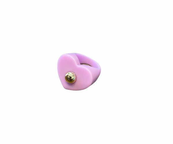 Anello resina cuore borchia l’anello che sceglie dove andare