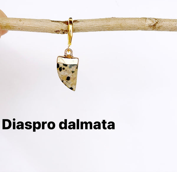 Mono orecchino dentino pietra vari colori