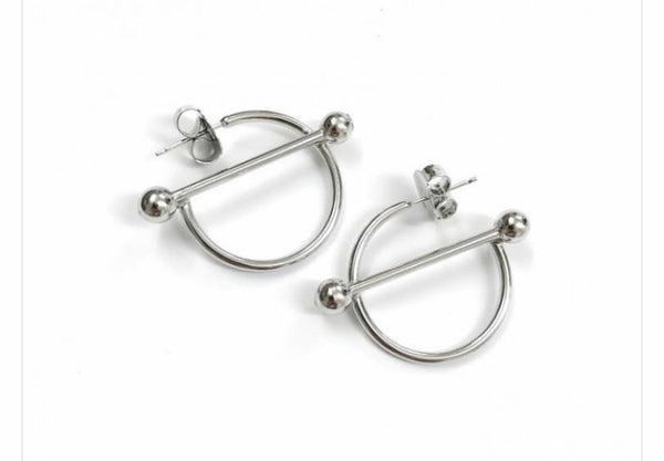 Mono orecchino botteguccia kourt hoops 3 cm