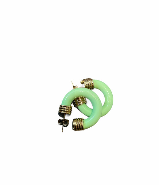 Mono orecchino hoops resina botteguccia 2,5 cm