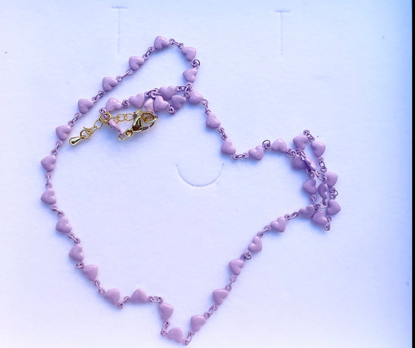 Collana cuoricini smaltati