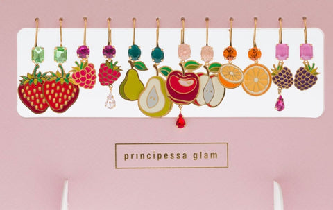 Coppia orecchini frutta principessa glam