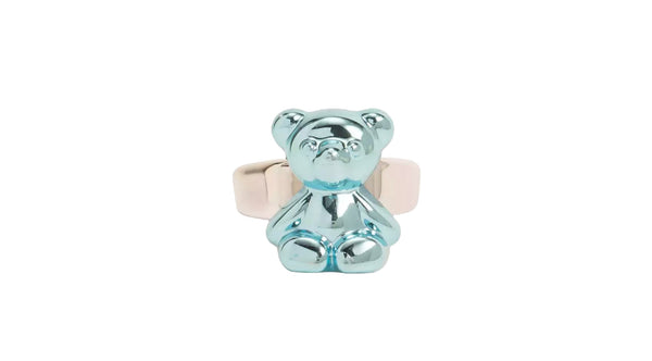 Anello resina metallizzato orsacchiotto teddy