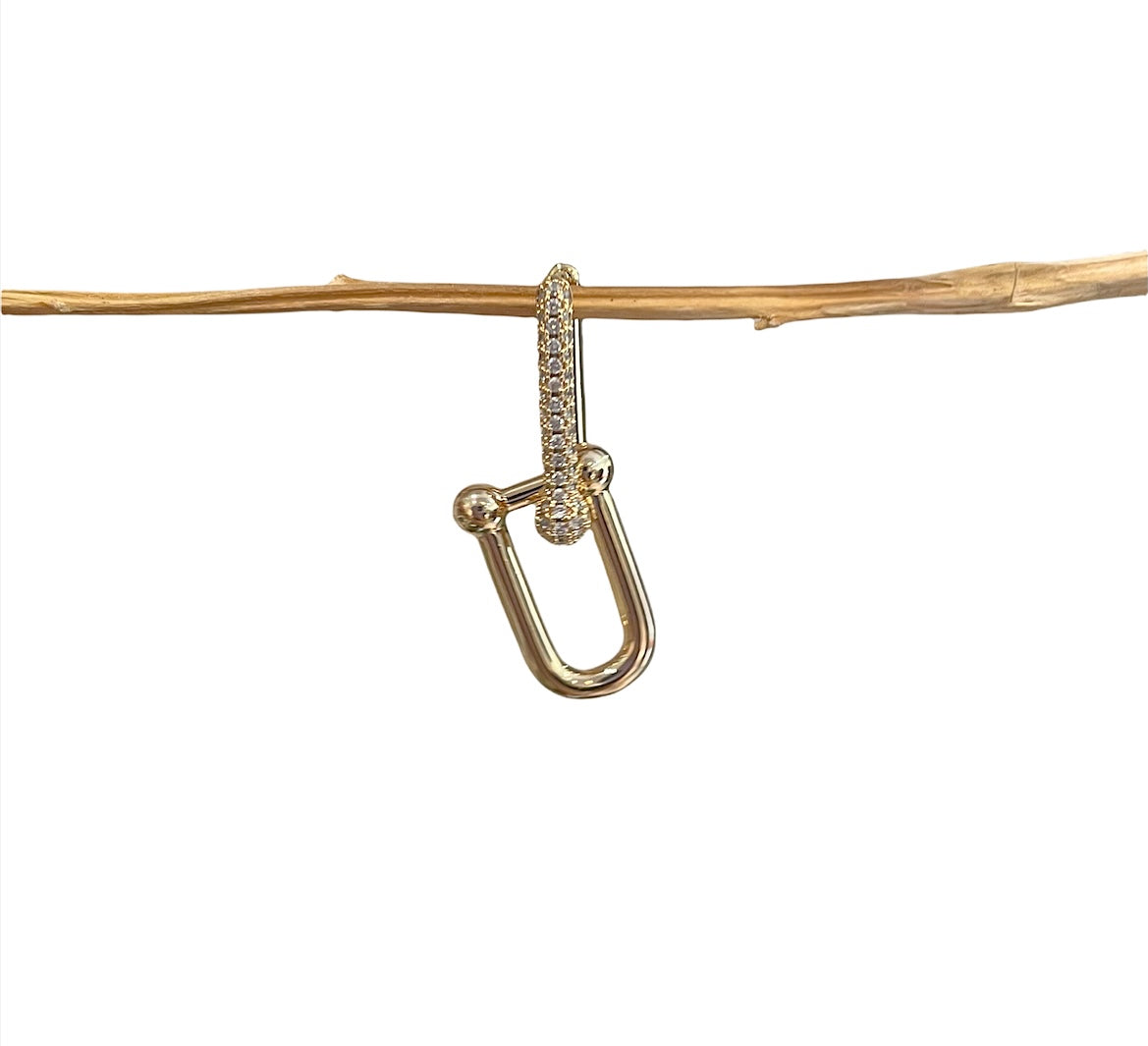 Mono orecchino catena  Chain diamantata