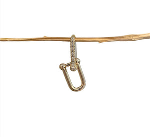 Mono orecchino catena  Chain diamantata