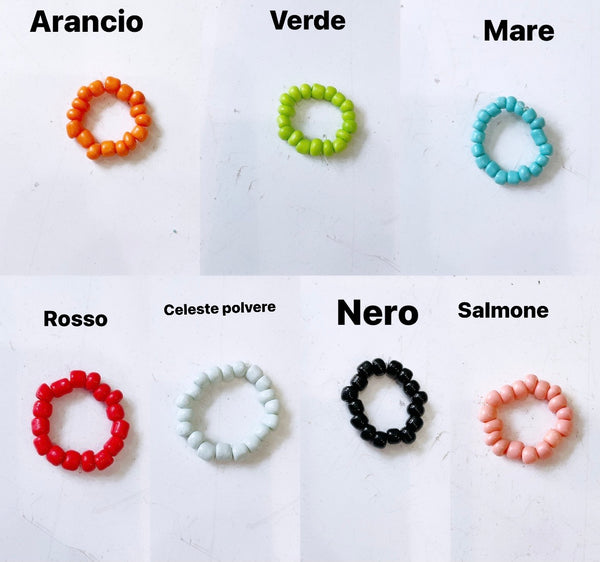 Mono anellino perline colorate