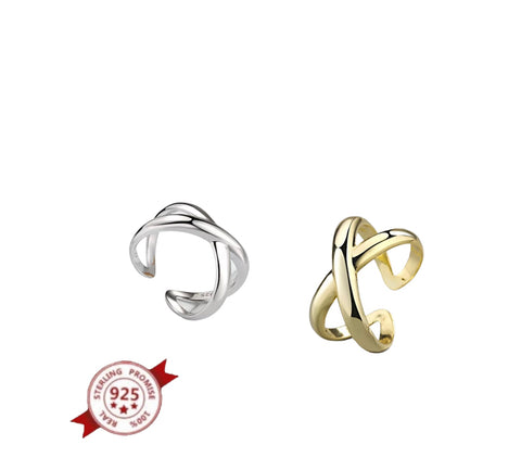 Anello X argento 925