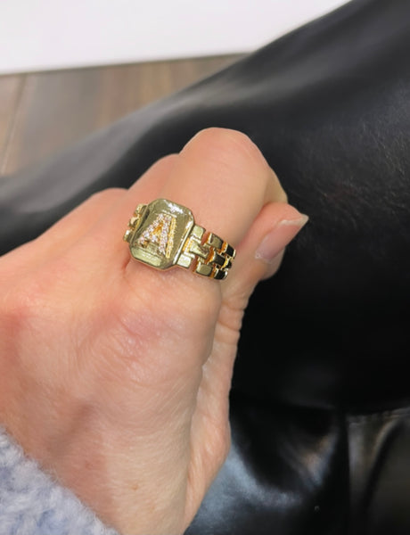 Anello regolabile fascia lettera iniziale