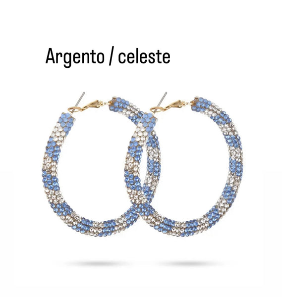 Coppia orecchini bling bling fantasia vari colori
