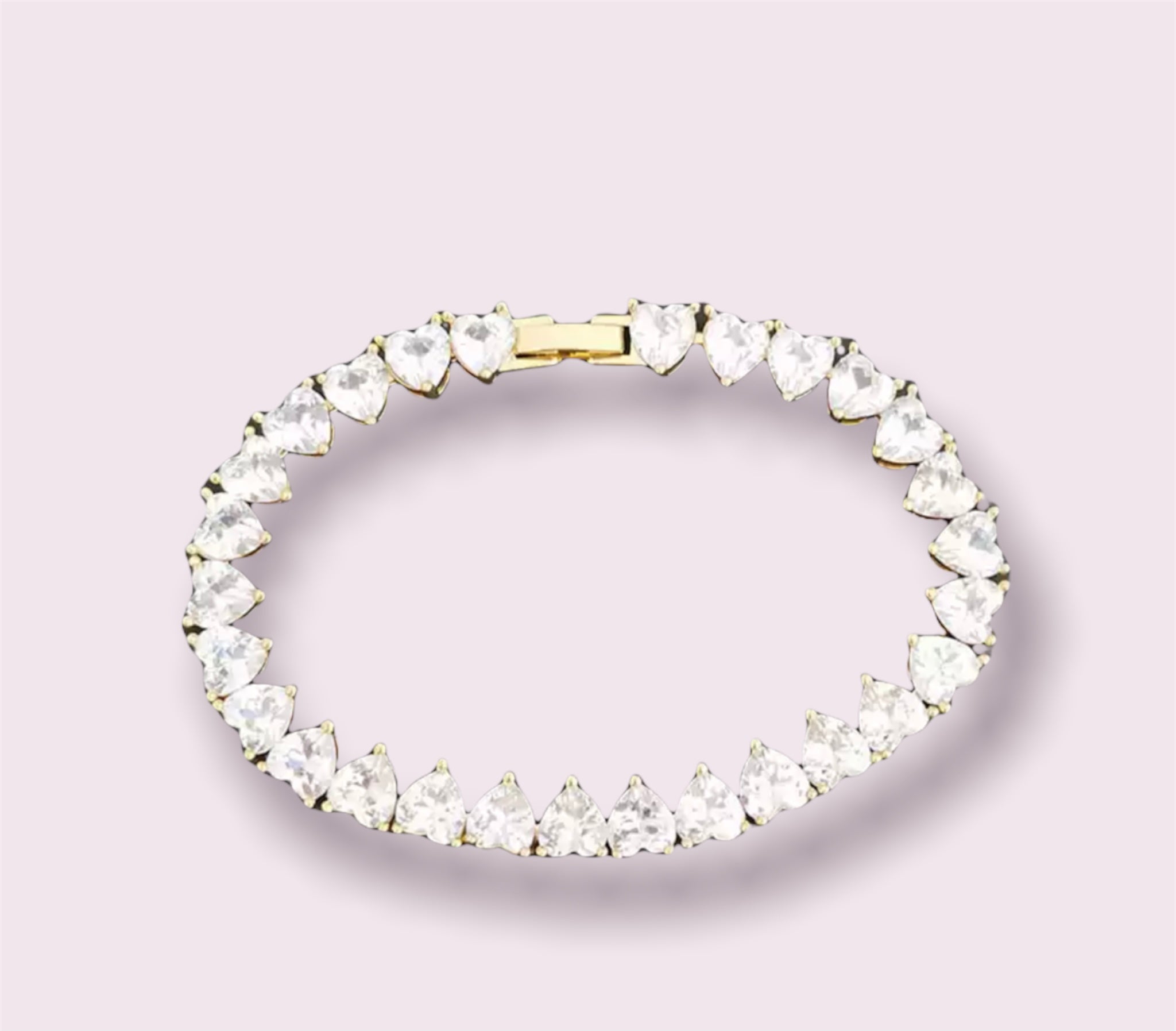 Bracciale tennis cuore vari colori
