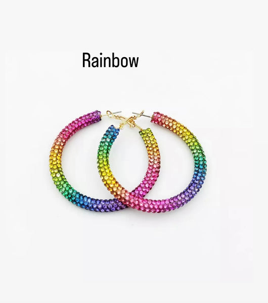 Coppia orecchini bling bling fantasia vari colori