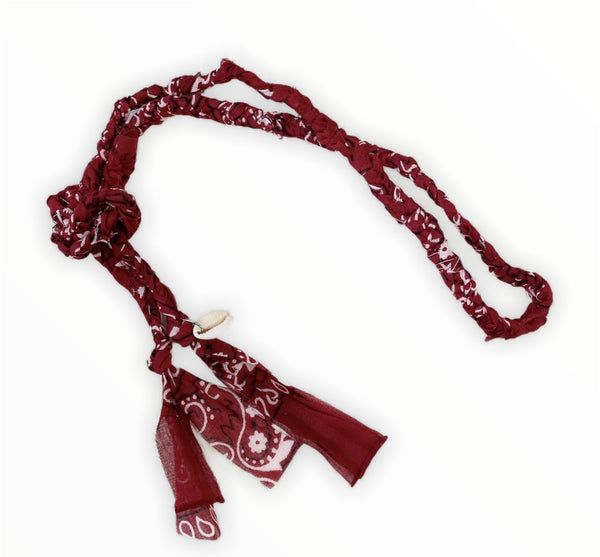 Collana cintura bandana  con conchiglia vari colori