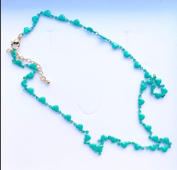Collana cuoricini smaltati