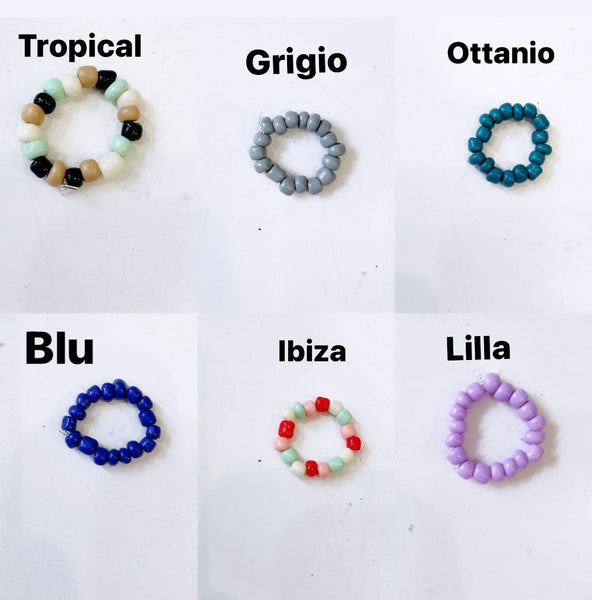 Mono anellino perline colorate