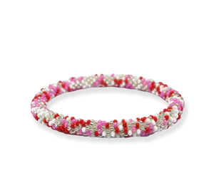 Rollon bracciale perline Nepal light Pink