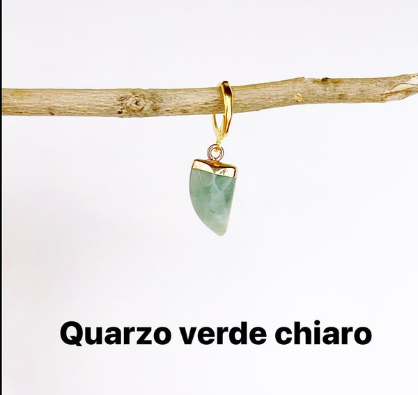 Mono orecchino dentino pietra vari colori