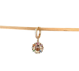 Mono orecchino fiore Rainbow smile sorridente