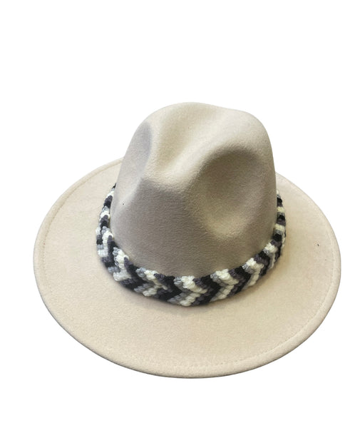 Cappello  Fedora Double face interno maculato vari colori con fascia accessorio estraibile