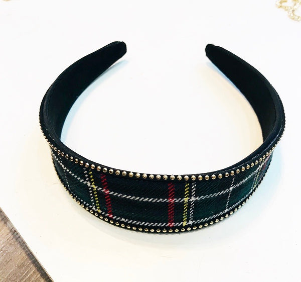 Cerchietto per capelli tartan