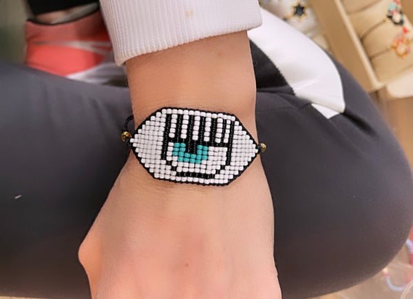 Bracciale cavigliera miuky occhio con ciglia
