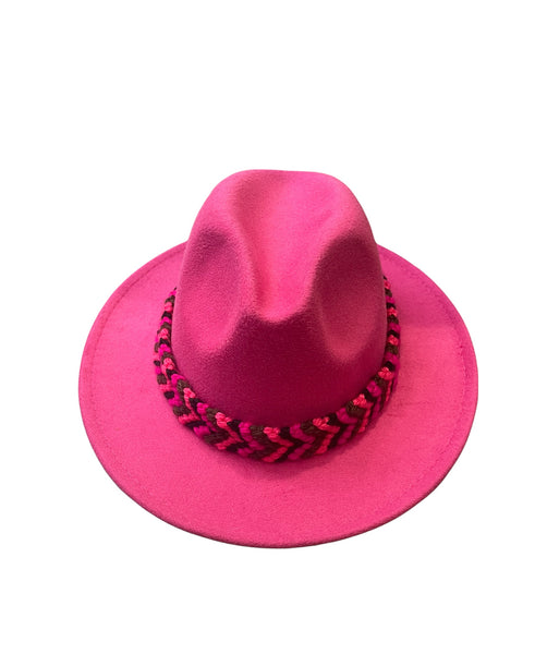 Cappello  Fedora Double face interno maculato vari colori con fascia accessorio estraibile