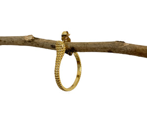 Coppia orecchini cerchio serpente 2,5 cm circa