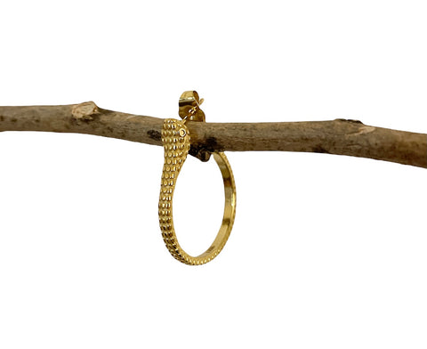 Coppia orecchini cerchio serpente 2,5 cm circa