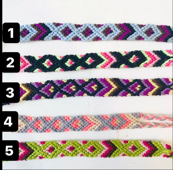 Bracciale  cavigliera filo friendship stretto vari colori trama 1 handmade