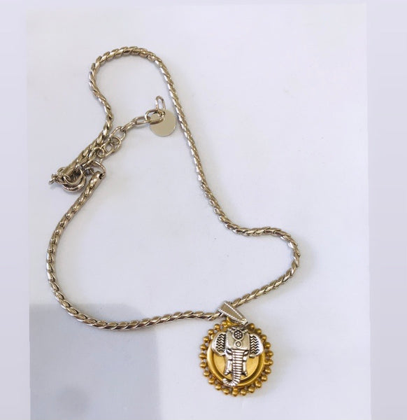 Collana botteguccia elefante medaglia piccola