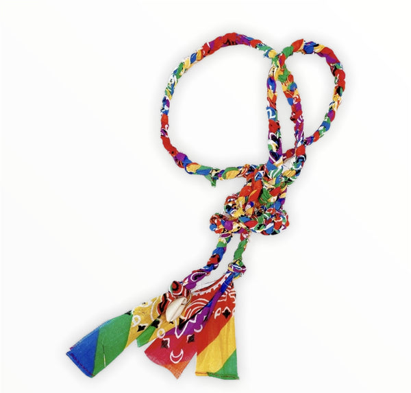 Collana cintura bandana  con conchiglia vari colori