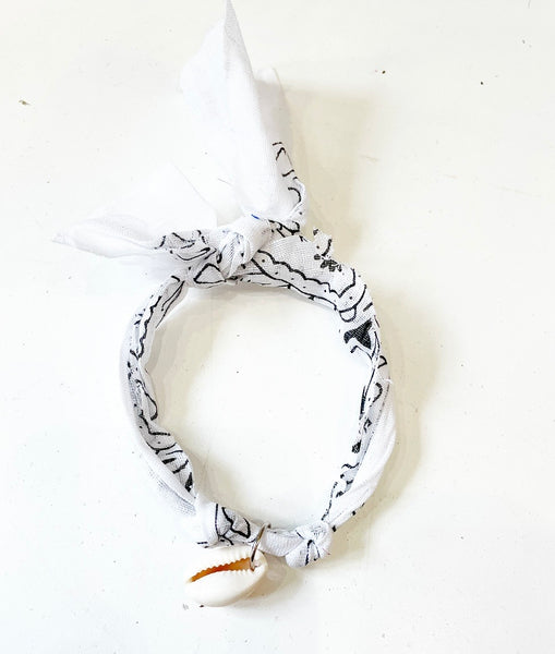 Cavigliera bracciale bandana e conchiglia