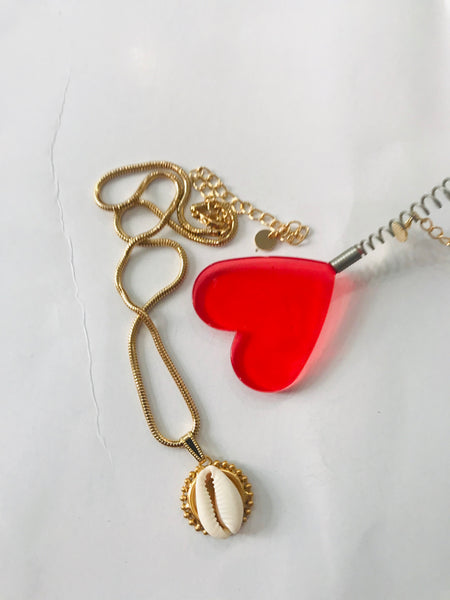 Collana botteguccia catena snake con conchiglia