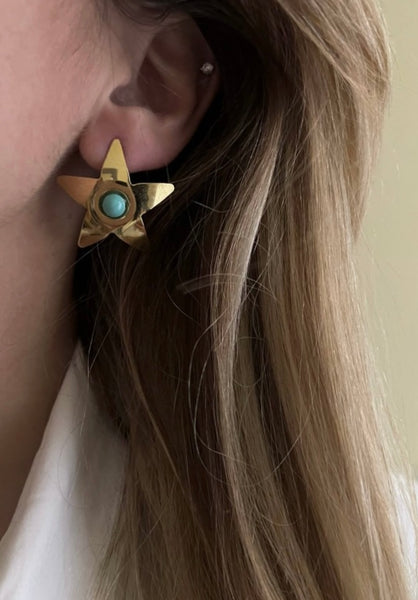 Coppia orecchini vari colori buttons stelle big Botteguccia