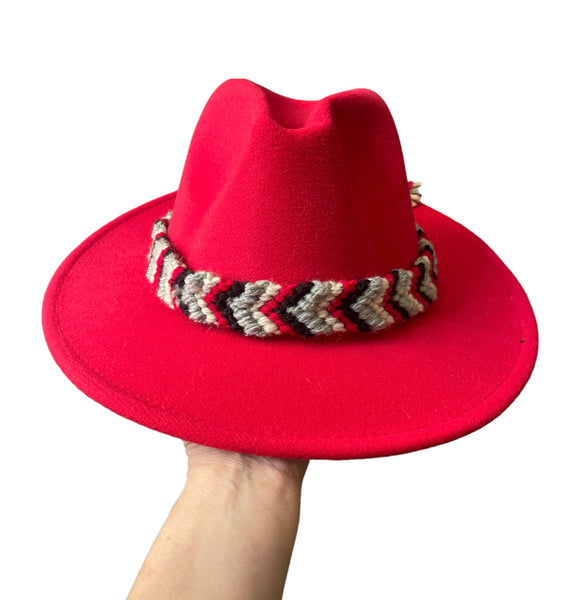 Cappello  Fedora Double face interno maculato vari colori con fascia accessorio estraibile