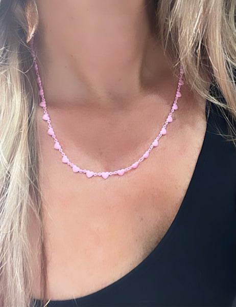 Collana cuoricini smaltati