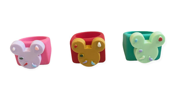 Anello resina topolino vari colori
