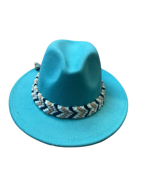 Cappello  Fedora Double face interno maculato vari colori con fascia accessorio estraibile