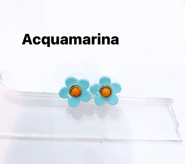 Coppia orecchini  fiorellino smaltato
