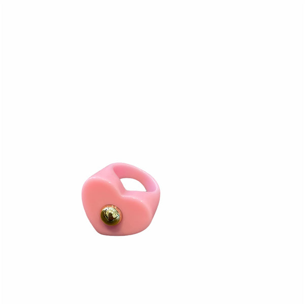 Anello resina cuore borchia l’anello che sceglie dove andare