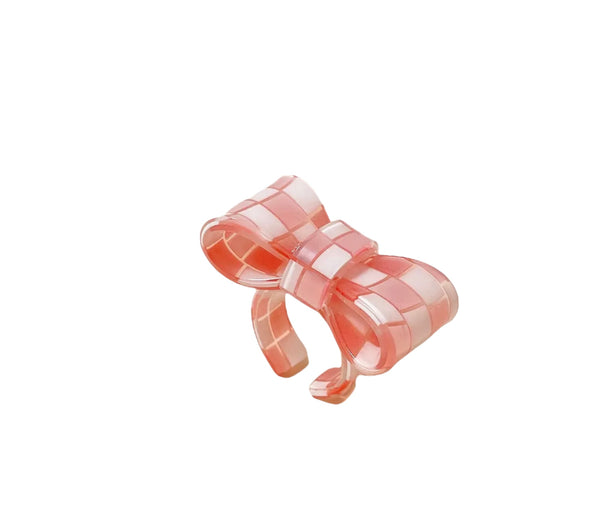 Anello resina fiocco vicky quadretti