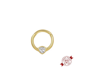 Mono orecchino piercing punti luce argento 925