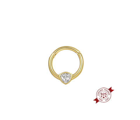 Mono orecchino piercing punti luce argento 925