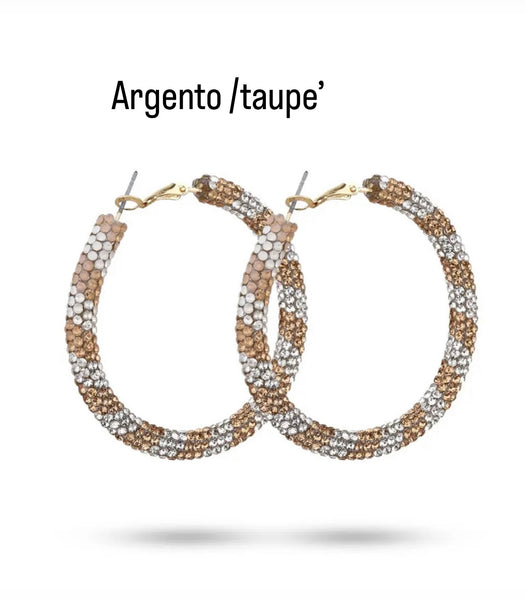 Coppia orecchini bling bling fantasia vari colori