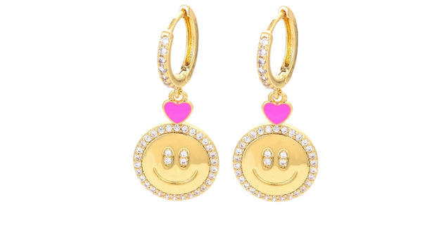 Mono orecchino smile con cuore