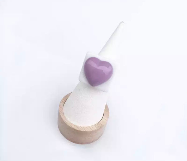 Anello resina con  cuore l’anello sceglie dove andare