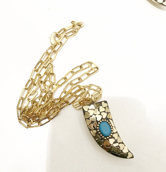 Collana personalizzabile corno grande handmade estrella