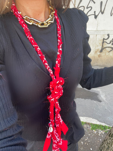Collana cintura bandana  con conchiglia vari colori