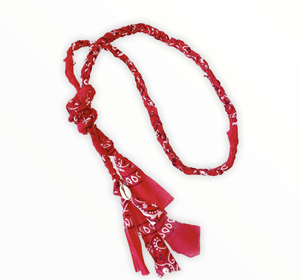 Collana cintura bandana  con conchiglia vari colori