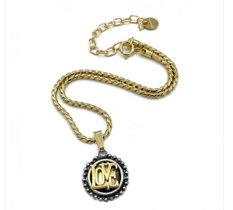 Collana botteguccia Love medaglia piccola